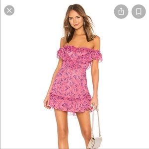 Pink floral Majorelle mini dress